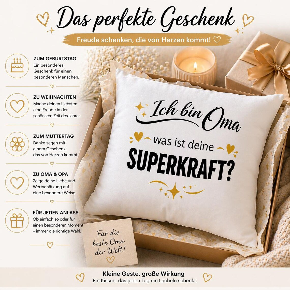 Oma Kissen mit Spruch