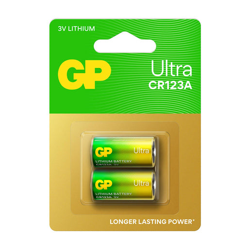 GP CR123A Batterie ULTRA Lithium 3V, 2er Pack