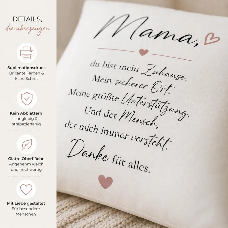 Mama Kissen mit Spruch
