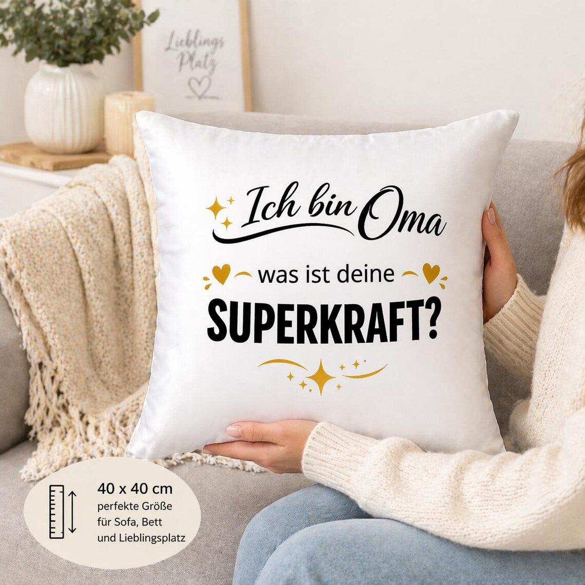 Oma Kissen mit Spruch