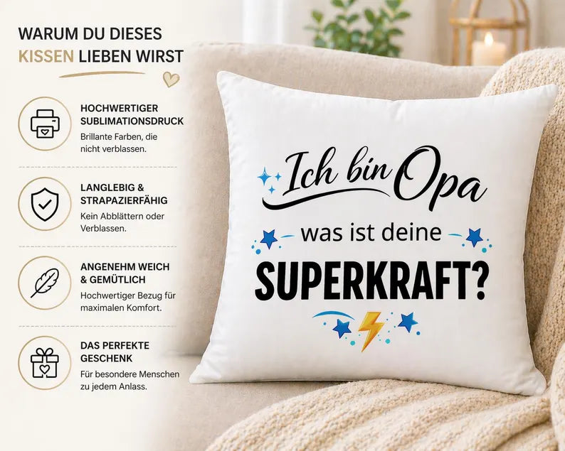 Opa Kissen mit Spruch