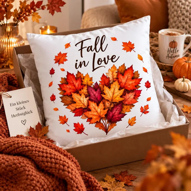 Herbstkissen "Fall in love"