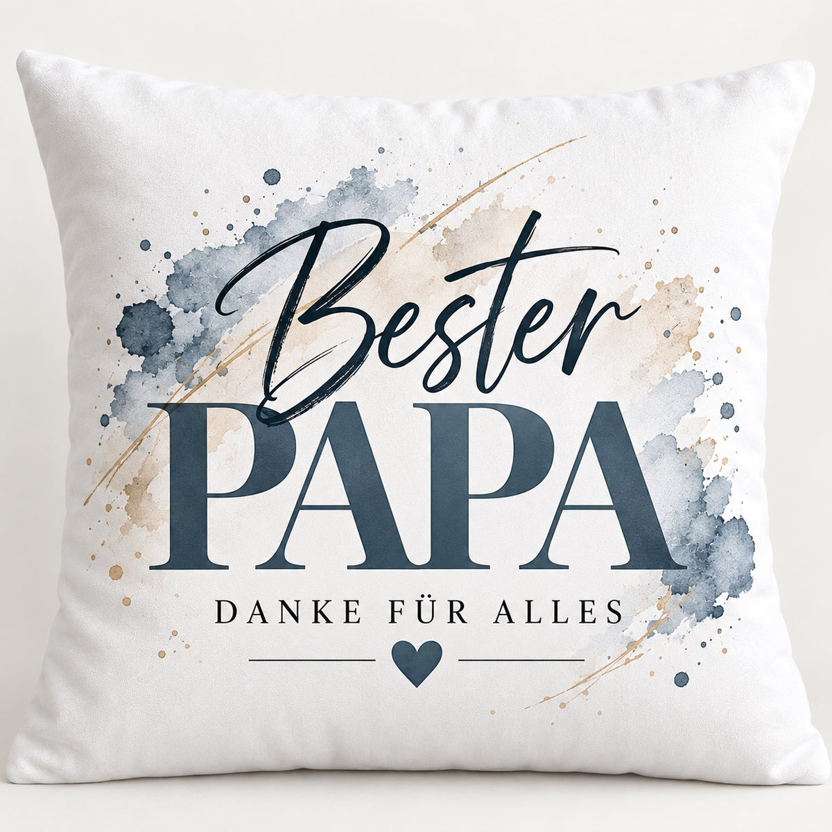 Papa Kissen Geschenk – Bester Papa Danke für alles |blau