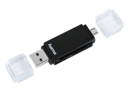 Hama Basic OTG Kartenleser, schwarz USB 2.0 SD