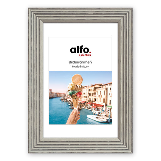 alfo. Arezzo 20x30 cm grau, Holzrahmen