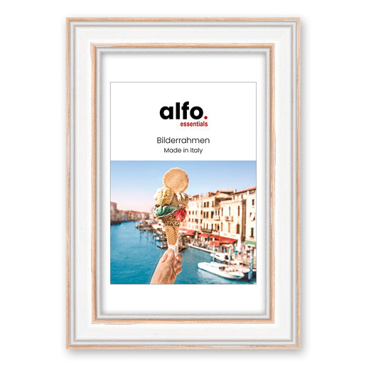 alfo. Florenz 20x30 cm weiß, Holzrahmen