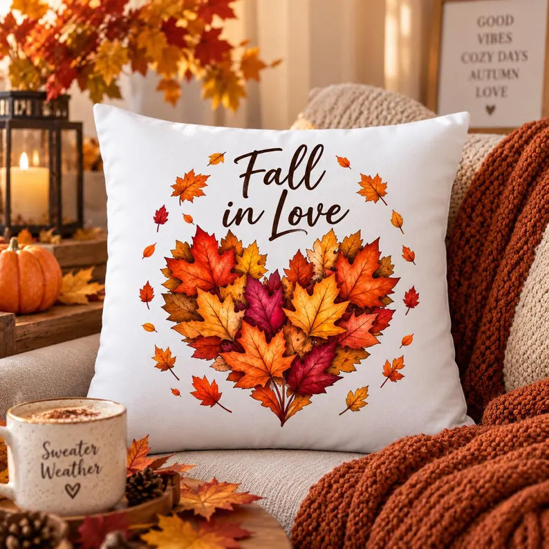 Herbstkissen "Fall in love"
