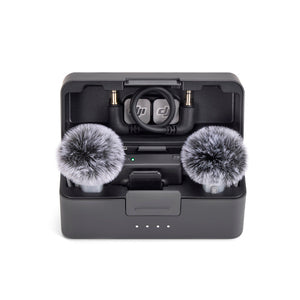 DJI Mic 2 Mini (2 Sender,1 Empfänger, 1 Ladeschale, div. Zubehör), kabelloses Mikrofon mit 2-stufiger Rauschunterdrückung