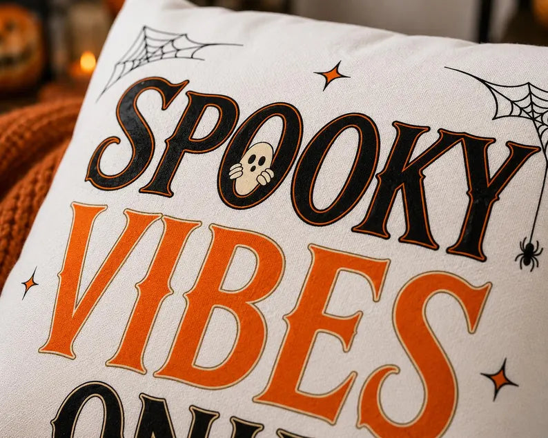 Halloween Kissen „Spooky Vibes Only“