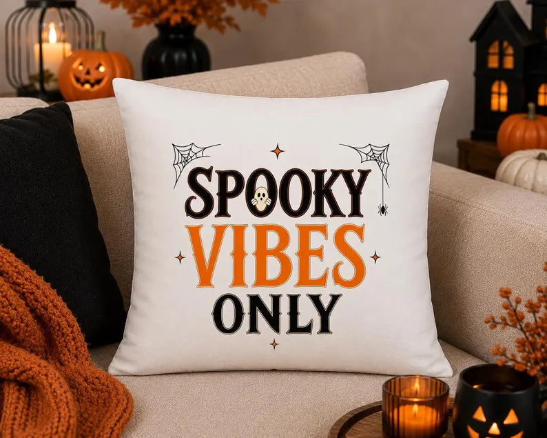 Halloween Kissen „Spooky Vibes Only“