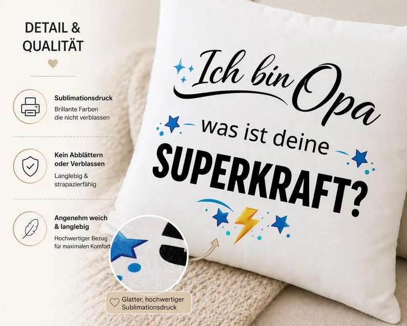 Opa Kissen mit Spruch