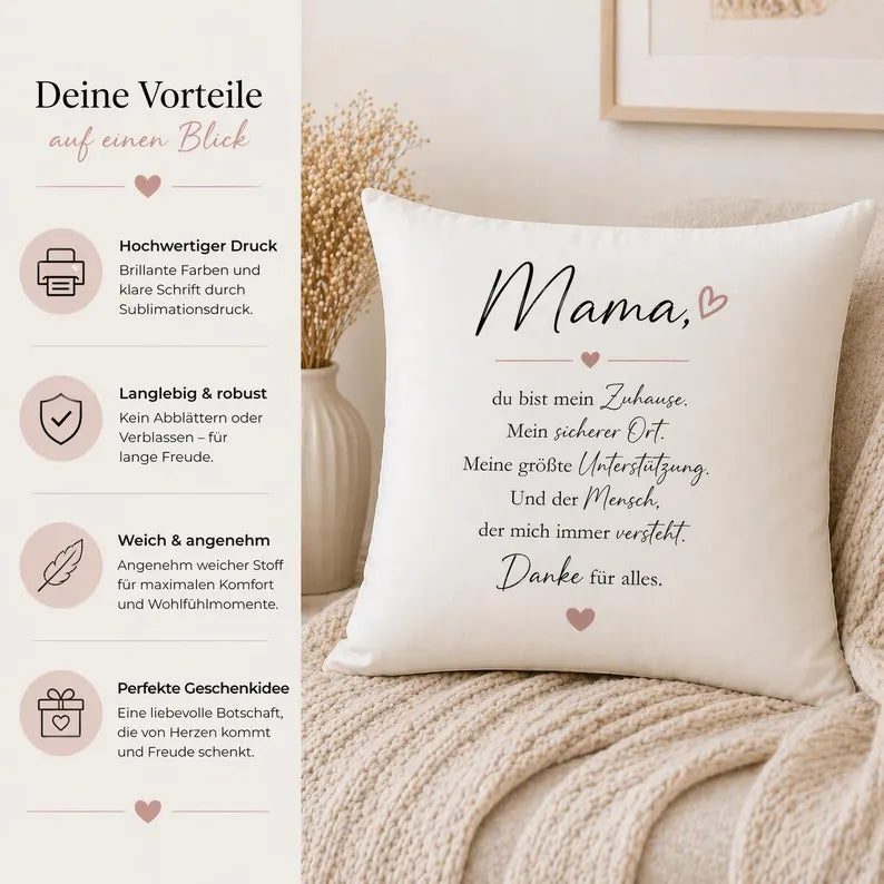 Mama Kissen mit Spruch