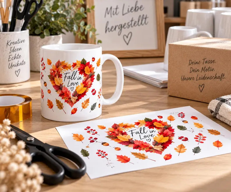 Herbsttasse „Fall in Love“