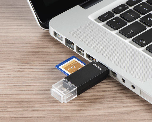 Hama Basic OTG Kartenleser, schwarz USB 2.0 SD