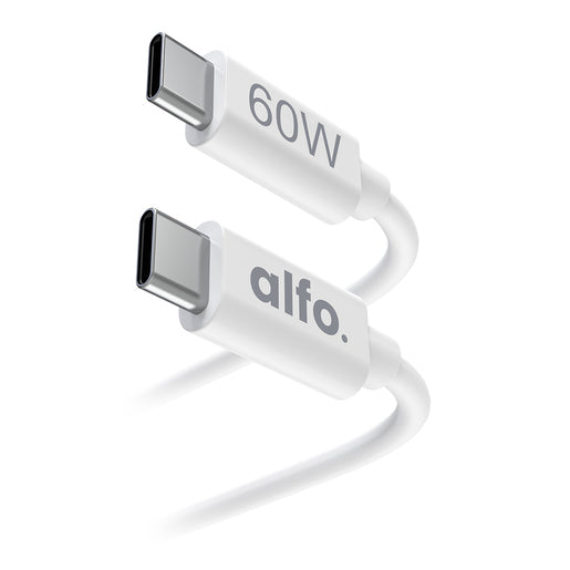 alfo. 60 W USB-C Kabel weiß, 1,2 m
