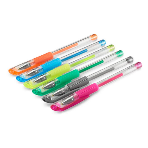 Hama Glitter Gelschreiber 6er Set silber Neon Glitter-grün/orange/blau/pink/gelb