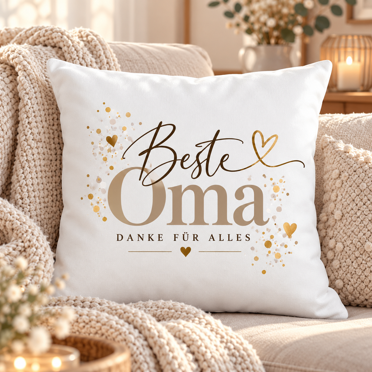 Oma Kissen Geschenk – Beste Oma Danke für alles