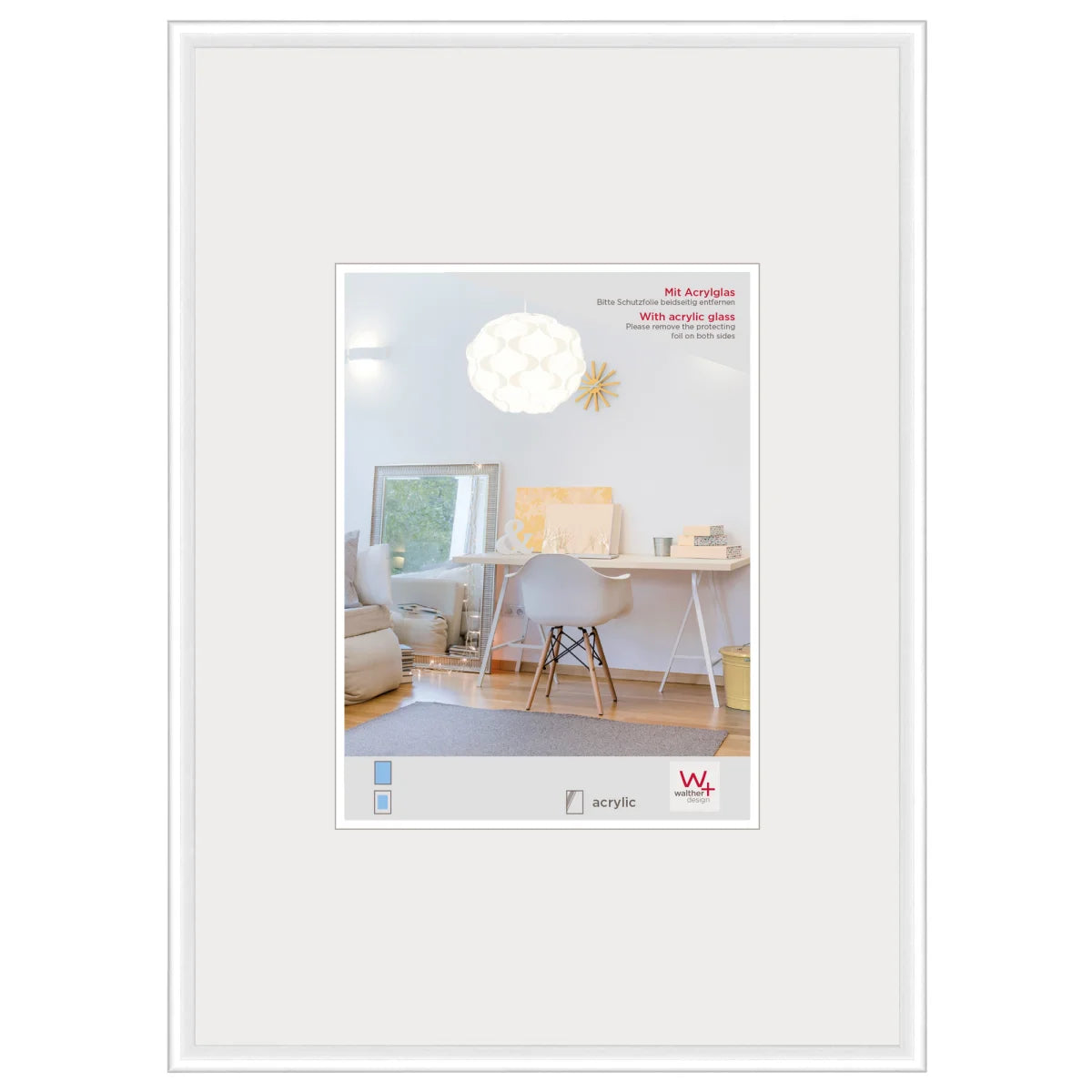 New Lifestyle Kst.Rahmen Kunstglas 42X59,4 cm WEISS